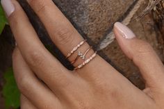 "14k Baguette Ring, Baguette Diamond Ring, Rose Gold Baguette Ring, Diamond Gold Women Ring, Stackable Gold Ring, Engagement Ring, For Her A real present for yourself or someone else! This lovely 14k solid rose golden ring with 3 baget diamonds. It's handmade wire. Width of band: 1.45MM. Material: 14K solid yellow -, white-, or rosegold. Diamonds: 0.09 ct. White Baget Diamond G Color SI-VS Clarity. 100% real,natural and high quality Diamond. It's dainty and can be worn every day. Ready to Ship 1