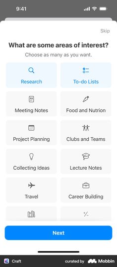 what are some areas of interest on the app? - click here to see more information