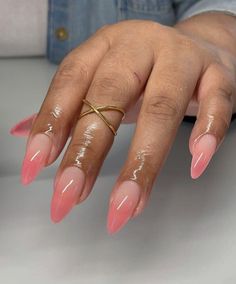 Minimalist Ombre Nails, Ombré Almond Nails, Ombre Almond Nails, Do It Yourself Nails, Office Nails, Short Stiletto, Work Nails