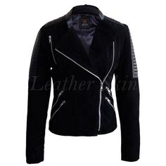 Genuine Leather Jacket for Women | Buy Real Jackets Online Page 2 - Leather Skin Shop Pink Biker Jacket, Leather Blazer Women, Black Leather Blazer, Blue Leather Jacket, Suede Leather Jacket, Long Leather Coat, Leather Jacket With Hood, Leather Skin, Genuine Leather Jackets