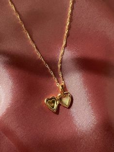 Heart Locket Gold Plated Brass, Gift for Her, Locket Necklace Cz Necklace - Etsy Italy Heart Shaped Dainty Locket Necklace With Delicate Chain, Dainty Heart Locket Necklace With Delicate Chain, Dainty Heart Cut Locket Necklace, Double Heart Locket Jewelry For Valentine's Day, Dainty Locket Necklace With Adjustable Chain For Wedding, Dainty Locket Jewelry For Valentine's Day, Dainty Wedding Locket Necklace With Adjustable Chain, Heart-shaped Locket Necklace For Valentine's Day With Adjustable Chain, Valentine's Day Heart Locket Necklace With Adjustable Chain