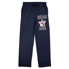 Spend the holidays in comfort with these Frosty the Snowman sleep pajama pants. The pants feature an image of Frosty while gray letters above and below the character read, "Hug Me." The pants come in navy and are equipped with an adjustable elastic waistband and a pair of pockets. Frosty the Snowman fans will love these comfy and cozy sleep pajama pants. The Snowman Movie, Christmas Specials, Cozy Sleep, Frosty The Snowman, Frosty The Snowmen, The Snowman, Christmas Characters, Pants Large, Hug Me