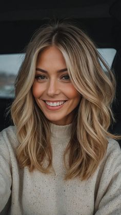 Long Bob Blonde Hairstyles, Mid Length Fall Hair, Medium Length Haircut For Thick Hair Long Layered Blonde, Women's Medium Length Haircut, Layered Haircuts For Medium Hair Blonde, Women’s Medium Length Haircut Blonde, Long Bob Hairstyles Side Part, Haïr Cut Medium Hair Layers, Medium Hair Cuts Idea