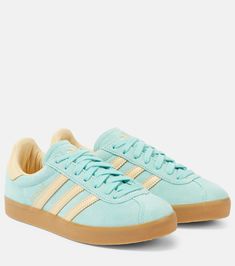 Adidas Shoes Women Blue, Blue And Yellow Sambas, Cute Yellow Shoes, Adidas Gazelle Colors, Trendy Adidas Shoes, Colorful Tennis Shoes, Womens Adidas Sneakers, Gazelles Adidas, Colorful Adidas