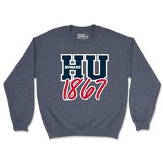 Howard™ HU 1867 Sweatshirt Officially licensed Howard University collegiate product Sweatshirt: .: Unisex, Loose fit .: 50% USA Cotton; 50% Polyester .: Runs true to size .: Women: Order one size down for a more form-fitting/ feminine fit. For a relaxed look, stick with your normal sizing. Proud Black-owned, HBCU-owned business Celebrating Black excellence. Building legacy. Join the scholar community: @BlackandScholared *Guaranteed to ship out within 3 to 5 business days after payment is receive Virginia State University, Hampton University, University Apparel, Varsity Cardigan, Howard University, University Of Maryland, Black Community, Beautiful Sweater, Warm Autumn