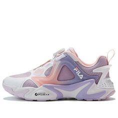 (GS) FILA Lifestyle Sneakers 'White Purple Pink' K15G321115QWP Light Sports Pink Fade-resistant Sneakers, Pink Fade-resistant Sneakers For Light Sports, Sporty Pink Fade-resistant Sneakers, Lifestyle Sneakers, Limited Edition Sneakers, Apparel Shop, Sports Sneakers, Sport Sneakers, Sneakers White