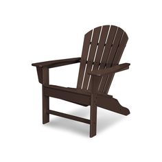 a brown plastic lawn chair on a white background