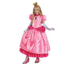 PRICES MAY VARY. OFFICIAL NINTENDO PRINCESS PEACH COSTUME - Step into the magical world of Nintendo with this official Princess Peach kids costume, perfect for fans of Super Mario AUTHENTIC PRINCESS PEACH KIDS COSTUME - Includes dress, pair of gloves, and crown headband, providing a complete royal ensemble for a fabulous costume KIDS'S PRINCESS PEACH HALLOWEEN COSTUME - Dress up for trick-or-treating or a costume party with this enchanting Peach costume for girls, designed to spark imaginative p Princesa Peach Cosplay, Super Mario Bros Costumes, Princess Peach Halloween Costume, Princess Peach Halloween, Mario Bros Costume, Adult Princess Costume, Princess Peach Costume, Peach Costume, Adult Fancy Dress