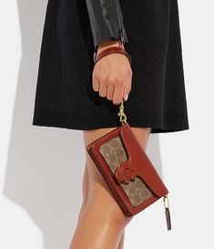 COACH Tabby Wristlet Signature Coated Canvas Convertible Wristlet Crossbody Bag | Dillard's Leather Wristlet With Removable Pouch, Coach Leather Wristlet With Removable Pouch, Coach Travel Wallet With Wrist Strap, Lv Wristlet, Coach Tabby, Signature Canvas, Wristlet Wallet, Dillard's, Convertible