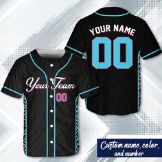 - Premium Material: Our Baseball Jerseys for women men are made from lightweight polyester, boxed flatback mesh fabric offers outstanding durability, insulation, and wrinkle resistance, which provide our customers with a great put-on experience. The elegant workmanship ensures the custom baseball jerseys fits your body excellently. - Customized Baseball Jersey: Let's create your own design with our personalized baseball jersey. Select the desired size and color, then enter the name and number. P Casual Black Jersey For Customization, Fitted Black Baseball Jersey For College, Casual Training Jersey For Sports Season, Casual Jersey For Sports Season Training, Black Sports Top With Baseball Collar, Casual Short Sleeve Jersey For Training, Casual Fitted Breathable Jersey, Fitted Casual Breathable Jersey, Black Sports Tops With Name Print