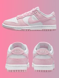 Dunks Pink, Shoe Ideas, Pink Corduroy, Cute Nikes, School Shopping, Nike Dunk Low, Dunk Low, Nike Dunk