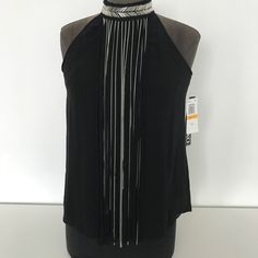 Size S High Neck Shirt, High Neck Shirts, Neck Shirt, Black Silver, High Neck, Womens Tops, Tank Tops, Silver, Women Shopping