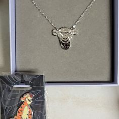 Tigger Disney Kingdom Coiture Necklace New With Tags And A Tigger Pin Themed Silver Jewelry For Disney Fan Events, Disney Silver Necklace For Gift, Disney Style Silver Necklace For Gift, Tigger Disney, Couture Necklace, Disney Kingdom, Disney Jewelry, Womens Jewelry Necklace, Jewelry Necklaces