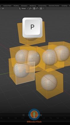 a computer screen with some boxes and balls in the middle on top of each other