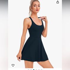 Womens Tennis Dress With Built In Shorts And Bra Workout Dress Golf Athletic Dress For Women Casual Stretch Black Tennis Dress, Casual Black Stretch Tennis Dress, Black Mini Tennis Dress For Workout, Black Mini Length Athleisure Dress, Black Athleisure Mini Length Dress, Black Athleisure Mini Dress, Casual Black Mini Tennis Dress, Casual Black Sleeveless Tennis Dress, Black Sleeveless Tennis Dress For Gym