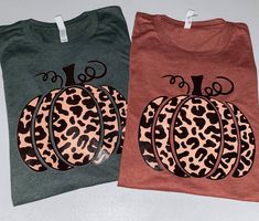 Cheetah print goes with everything! Pumpkins are no exception This unisex Bella canvas tee comes with the cheetah print pumpkin design as shown above. All designs are hand pressed with professional grade heat transfer vinyl. Please leave shirt color in the personalization box Xs-3x Casual Leopard Print T-shirt For Fall, Fall Leopard Print Graphic T-shirt, Pumpkin Shirts Vinyl, Cheetah Print Clothes, Fall Shirts Vinyl, Cheetah Print Pumpkin, Shirts Vinyl, The Cheetah, Fall Yall