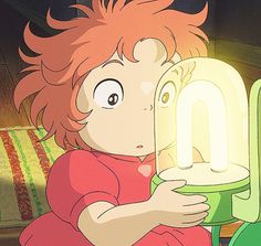 Ponyo, i love the look on her face Studio Ghibli Films, Howls Moving Castle