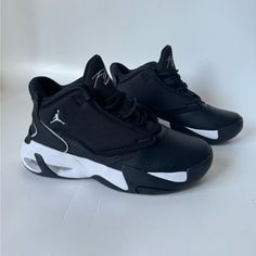 New With Box Nike Jordan Shoes With Breathable Round Toe, Black Jordan Shoes With Breathable Round Toe, Black Nike Jordan Shoes With Round Toe, Kids Jordans, Kids Nike, Black Metallic, Big Kid, Big Kids, Basketball Shoes