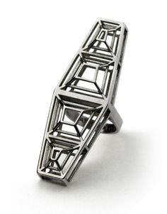 Ring | Fathom and Form Designs. Sterling silver Coffin Ring, Metalwork Jewelry, Unusual Rings