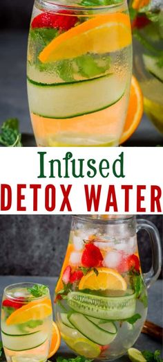 Drinking detox water or infused water is so much more fun than drinking plain water. Fruit infused water naturally boosts metabolism, aids weight loss. Orange Benefits, Hot Water With Lemon, Strawberry Cucumber, Boost Metabolism Drink, Water With Lemon, Fruit Infused Water Recipes, Water Detox, Cookie Ice Cream, Clean Eating Lifestyle