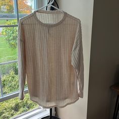 New In Bag Ribbed Knit Top; Runs Big (Size M But Fits More Like A L/Xl). Perfect And Brand New In Bag; From A Smoke Free Home. Cream Knit Tops With Soft Texture, Beige Textured Knit Top For Everyday, Everyday Beige Textured Knit Top, Cream Knit Top, Ribbed Knit Top, Shein Tops, Big Size, Knit Top, Ribbed Knit