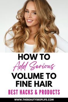 Discover the secrets to achieving long-lasting hair volume! Learn how to turn fine, flat hair into a sexy, voluminous mane with top volumizing hair products and expert tips. From the best volumizing shampoos and conditioners to the top root lifters, mousses, styling tips, and hair styling tools, we've got you covered. Say goodbye to limp hair and hello to head-turning volume! Volumizing Hairstyles, Curling Fine Hair, Fine Hair Volume, Long Fine Hair, Silky Shiny Hair, Volumizing Hair, Healthy Natural Hair Growth, Best Hacks, Limp Hair