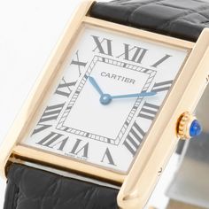 Cartier Tank Solo 18K Yellow Gold Men's Watch W1018855 2742 For Sale at 1stDibs Timeless Yellow Gold Watch With Round Dial, Timeless Yellow Gold Watch Accessories With Round Dial, Classic Yellow Gold Diamond Watch With Round Dial, Formal Yellow Gold Rectangular Watch Bands, Formal Rectangular Yellow Gold Watch Bands, Gold Cartier Analog Watch, Business Yellow Gold Watch Band With Rectangular Dial, Timeless Yellow Gold Diamond Watch With Subdials, Yellow Gold Watch Bands With Date Indicator