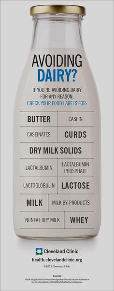 a bottle of milk with the words avoiding dairy on it