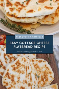 homemade cottage cheese flatbreads are the perfect appetizer to serve for dinner