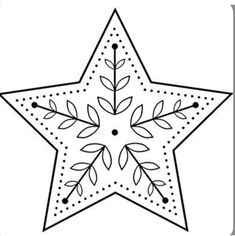 Star Felt Ornament Free Pattern, Simple Winter Embroidery Patterns, Star Felt Pattern, Embroidered Nativity Ornament, Christmas Stars Drawing, Easy Embroidered Christmas Ornaments, Scandinavian Embroidery Patterns Free, Christmas Star Embroidery, Christmas Applique Patterns Templates