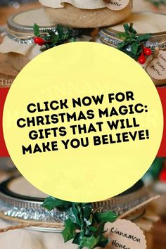 christmas gifts that will make you believe are on display with the words, click now for christmas magic gifts that will make you believe