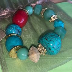 Brand New With Tags Fashionable Stretchy Bracelet Exactly As Pictured Jewelry Turquoise, Studio Blue, Stretchy Bracelets, Women Lifestyle, Arm Candy, Turquoise Jewelry, Womens Jewelry Bracelets, Fashion Bracelets, New Color