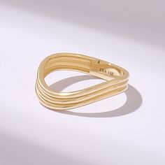 Stunning 14k Wavy Gold Band, Solid Gold Curved Wedding Ring, Three Rows Stacking Rings for Women, Minimalist Contour Ring Enhancer, Gift Her - Etsy Everyday Yellow Gold Wavy Jewelry, Minimalist Wavy Yellow Gold Jewelry, Modern Wavy 14k Gold Jewelry, Modern 14k Gold Curved Ring, Minimalist Wavy Yellow Gold Ring, Contour Ring, Ring Enhancer, Luxury Jewelry, Gold Bands