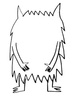 a drawing of an animal with sharp teeth