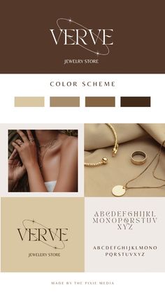 the jewelry store website is shown with several different colors and designs, including gold necklaces