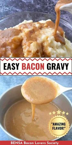 an easy bacon gravy recipe that is ready to be eaten