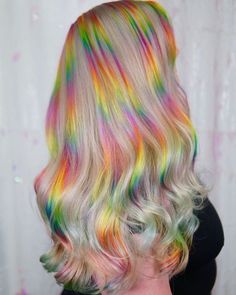 Dive into a spectrum of vibrant hues with our Rainbow Hair board! From bold ombres to pastel streaks, discover endless possibilities to express your unique style through the kaleidoscope of colors. Get inspired and embrace the beauty of a colorful mane! Streak Hair, Underlights Hair, Rave Hair, Colourful Hair, Magic Eyes