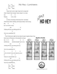 the guitar chords for ho hey lummers