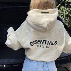 Outfit Ideas Uggs, Comfy Autumn Outfit, Essentials Fear Of God Hoodie, Jackets Hoodie, Fog Essentials, Essentials Fear Of God, Clothing Male, Trendy Hoodies, Designer Sweatshirts