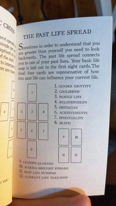 an open book showing the crosswords for each person's life - span