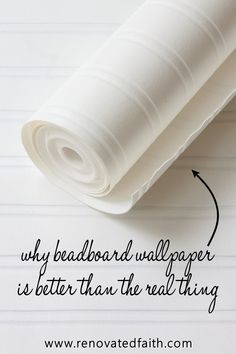 a piece of paper with the words, why headboard wallpaper is better than the real thing