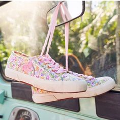 Loveshackfancy X Superga Floral Embroidered 2750 Marigold Fields New In Box Size 9.5 Pink Floral Print Sneakers For Summer, Pink Lace-up Sneakers With Floral Print, Pink Floral Print Lace-up Sneakers, Red Gold, Shabby Chic, Women Shoes, Floral, Red, Women Shopping