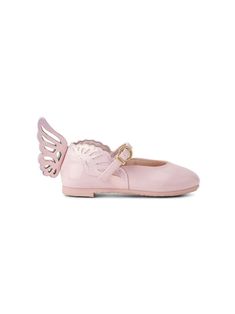 light pink calf leather round toe top buckle fastening flat rubber sole Pink Ballerina, Sophia Webster, Ballerinas, Girls Shoes, Calf Leather, Rubber Sole, Light Pink, Buckle, Pink