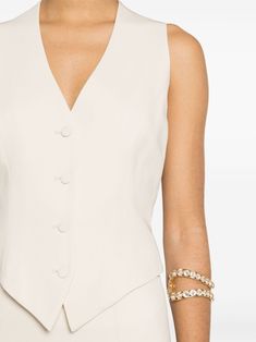 Elegant Tailored Vest For Summer, Elegant Formal Vest For Spring, Elegant V-neck Vest For Formal Occasions, Sleeveless Vest With Buttons For Wedding, Elegant Formal Vest With Buttons, Formal Fitted Summer Vest, Elegant Semi-formal Spring Vest, Elegant Sleeveless Vest, Elegant V-neck Vest For Party