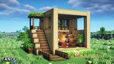 Amazing Minecraft Houses, Minecraft Wooden House, Minecraft Hus, Casas The Sims Freeplay, Minecraft Starter House, Survival House