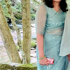 Beautiful Organza Saree In Sage Green . Light Weight. Comes With Blouse And Skirt. Worn Once Sage Green Light, Organza Saree, Green Light, Sage Green, Blouse And Skirt, Saree, Skirt, Green, Women Shopping