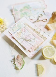 some lemons and other items on a table