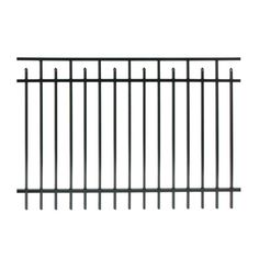 a black metal fence on a white background