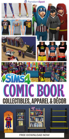 Sims 4 Comic Book Cc, Sims 4 Comic Cc, Sims 4 Marvel Decor, Sims 4 Scooby Doo, Sims 4 Nerdy Cc, Sims 4 Cc Marvel Decor, Sims 4 Cc Marvel Clothes, Nightwing Sims 4 Cc