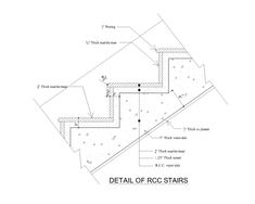 an architectural drawing shows the details of a stair case and how to use it for construction